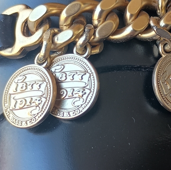 Weejuns Black Penny Loafers with Gold Accents_9 - Picture 3 of 8